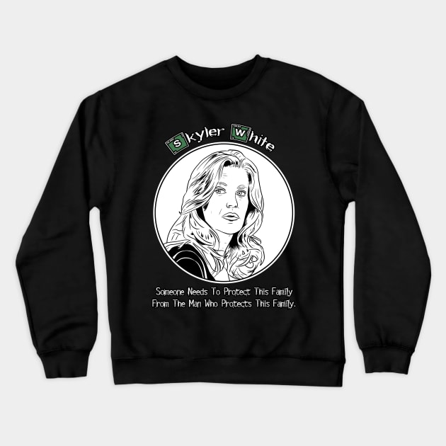 Skyler White - Breaking Bad Crewneck Sweatshirt by Black Snow Comics